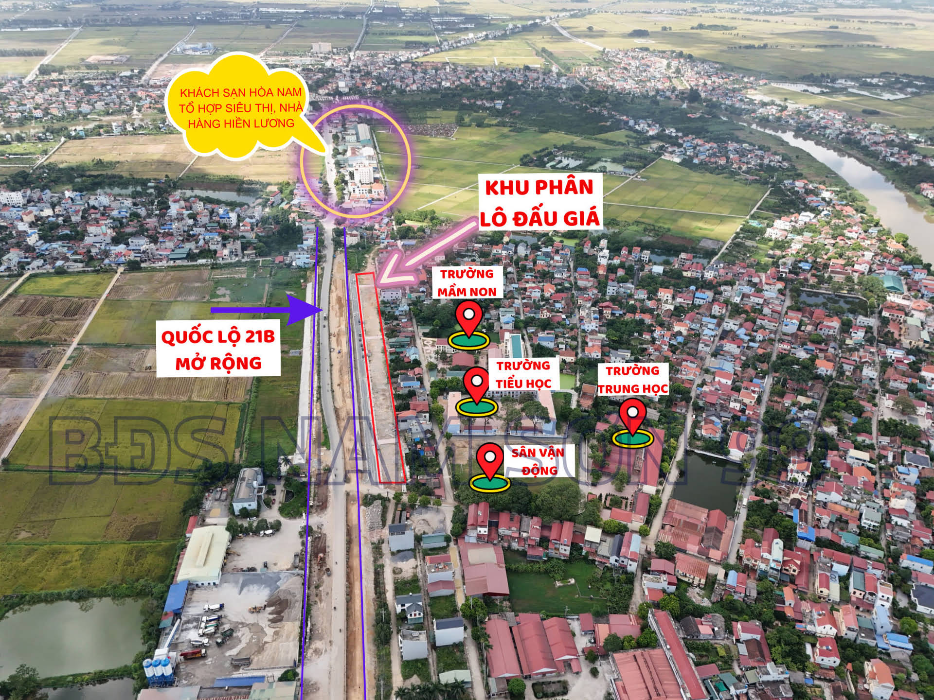 Hình ảnh Khu Đất Đấu Giá Hòa Xá Ngay QL21A